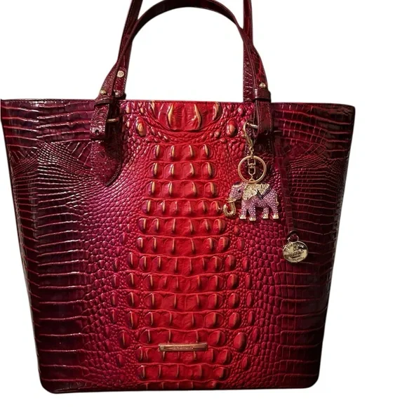 NWT BRAHMIN RED TOTE and Small EUC Brahmin Shoulder Bag - Picture 2 of 3